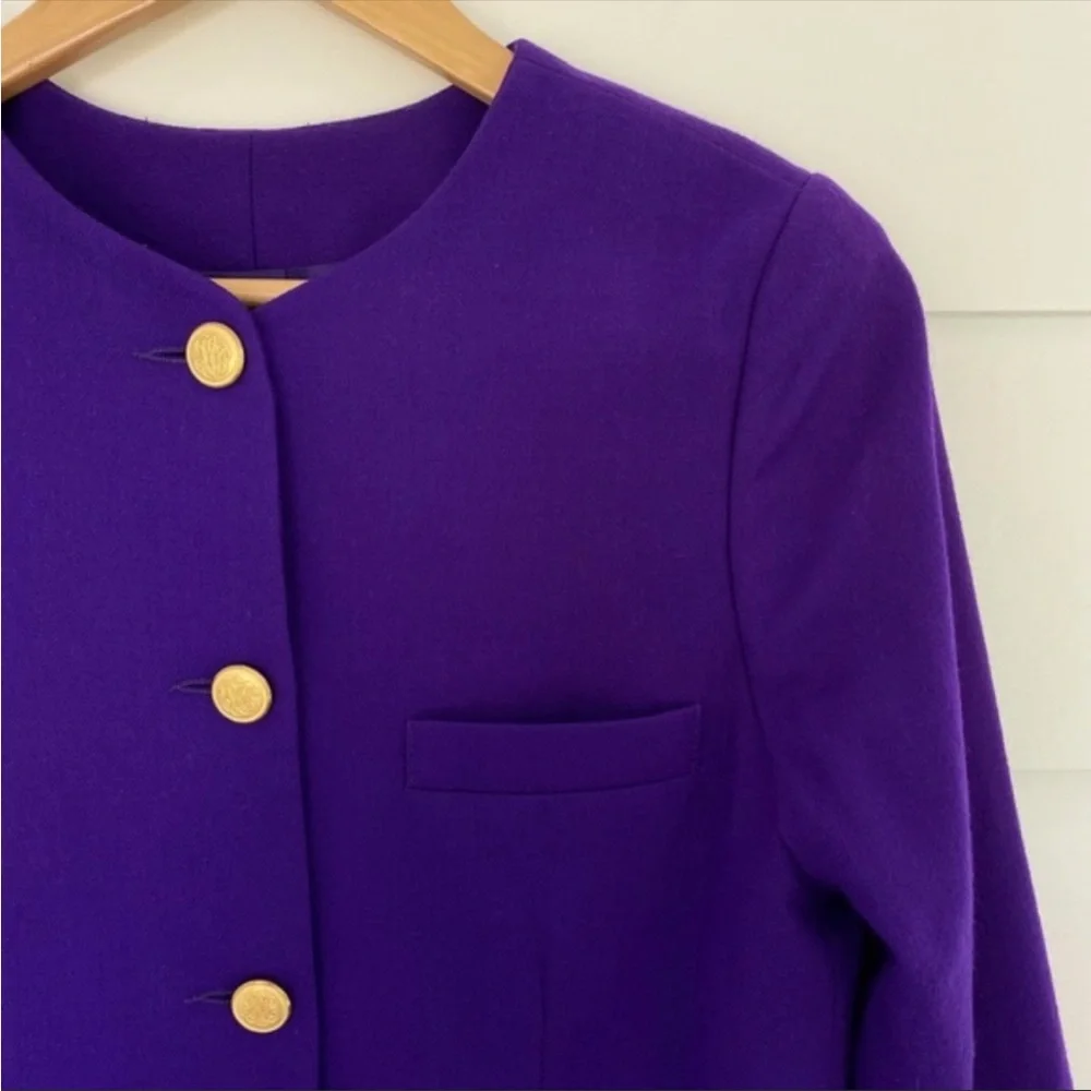 90s Wool Purple Jacket 10